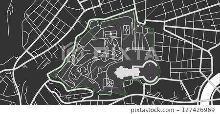 Layered editable vector illustration outline of Vatican City,Italy. 127426969