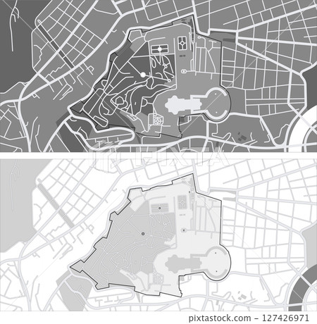 Layered editable vector illustration outline of Vatican City,Italy. 127426971