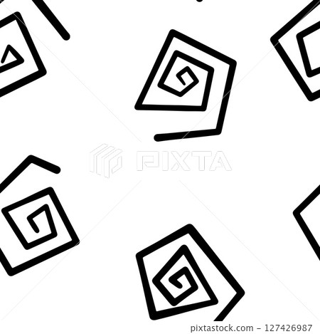 Small dash pattern. Seamless minimal dash pattern, small elements. 127426987