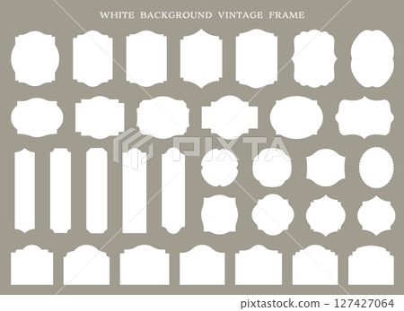Simple vintage frame collection on white background 127427064