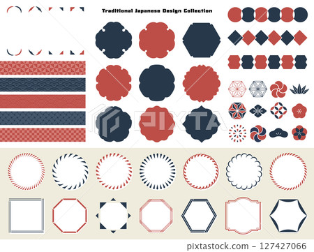 Ready-to-use traditional Japanese frame material set 127427066