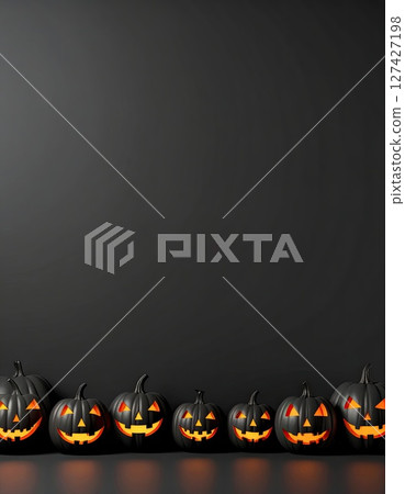 AI圖像:黑色背景和南瓜 AI圖像:黑色背景和南瓜 127427198