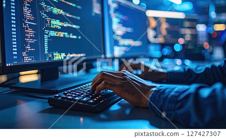 《AI Image》Man programming 127427307