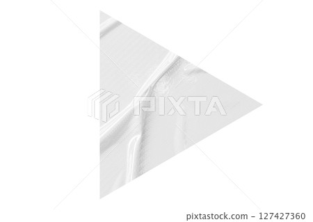 White crumpled paper arrow isolated on transparent background White crumpled paper arrow isolated on transparent background 127427360