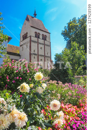 Cathedral of Saint Maria and Markus of Reichenau Abbey on Island of Reichenau, Lake Constance, Baden-Wuerttemberg, Germany Cathedral of Saint Maria and Markus of Reichenau Abbey on Island of Reichenau, Lake Constance, Baden-Wuerttemberg, Germany 127428599