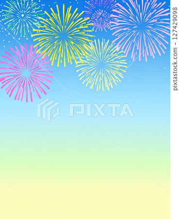 《AI圖片》夜空中綻放的煙火背景素材 127429098