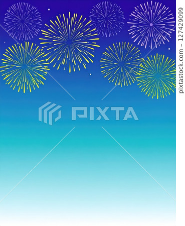 《AI圖片》夜空中綻放的煙火背景素材 127429099