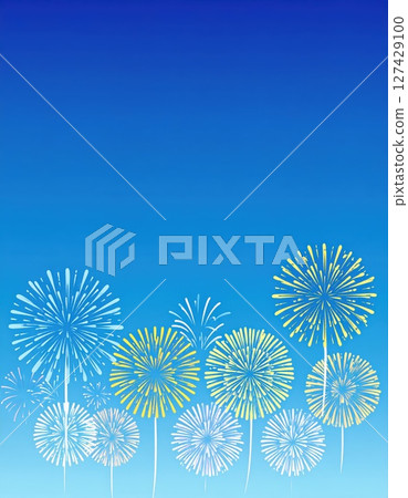 《AI圖片》夜空中綻放的煙火背景素材 127429100