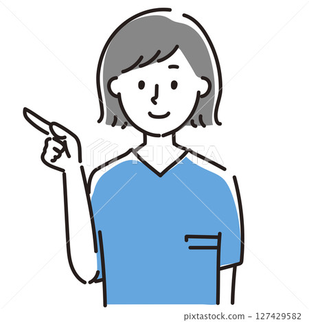 一位女士解釋觀點的簡單插圖 127429582