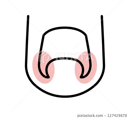 Ingrown toenail pain icon illustration vector 127429878