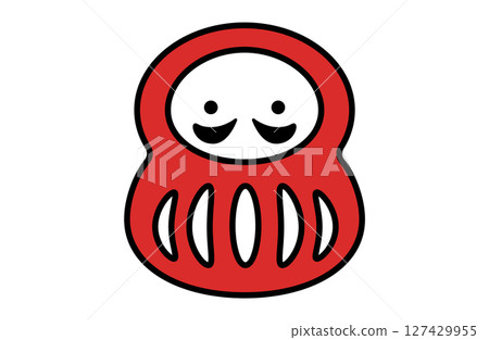 Daruma/Daruma simple icon vector illustration New Year's lucky charm Japan Japanese style 127429955