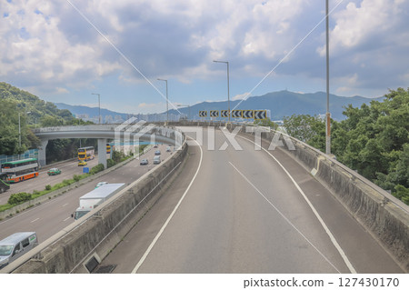 June 7 2025 Elevated Road With Curve and Scenic Urban and Natural Background June 7 2025 Elevated Road With Curve and Scenic Urban and Natural Background 127430170