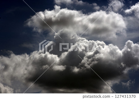 Dramatic dark storm thundercloud rain clouds on black sky background. Dark thunderstorm clouds rainny landscape. Meteorology danger windstorm disaster climate. Dark cloudscape storm disaster gray sky Dramatic dark storm thundercloud rain clouds on black sky background. Dark thunderstorm clouds rainny landscape. Meteorology danger windstorm disaster climate. Dark cloudscape storm disaster gray sky 127431370