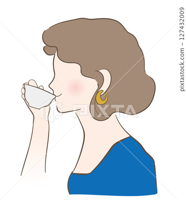 女人喝茶顏色 女人喝茶顏色 127432009