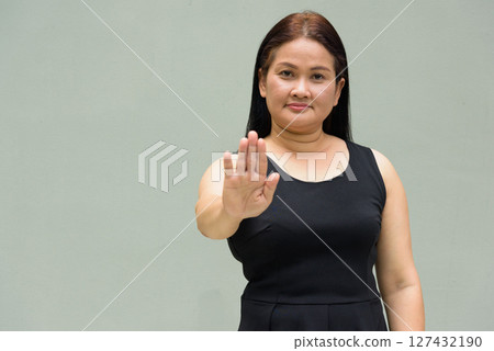 Portrait of Asian mature woman 127432190