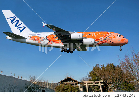 ANA B380 Narita approach 127432245