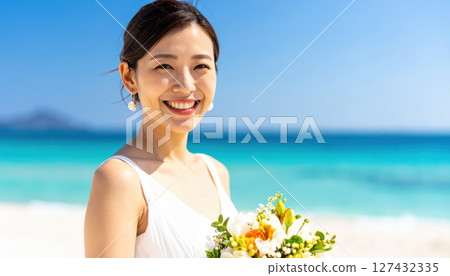 《AI Image》Resort wedding on a tropical beach 127432335