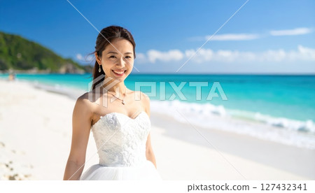 《AI Image》Resort wedding on a tropical beach 127432341