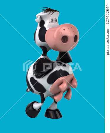 Fun 3D cartoon cow (with alpha channel) 127432644