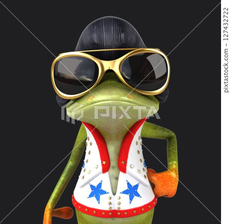 Fun 3D cartoon rocking frog (with alpha channel included) Fun 3D cartoon rocking frog (with alpha channel included) 127432722