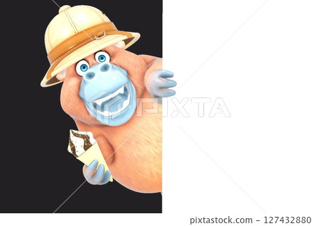 Fun 3D cartoon safari orang outan (on alpha) 127432880