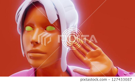 woman_ear_orange 127433087