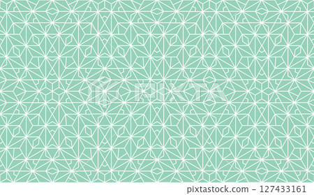The geometric pattern with lines. Seamless vector background. White and green texture. Graphic modern pattern. Simple lattice graphic design 127433161