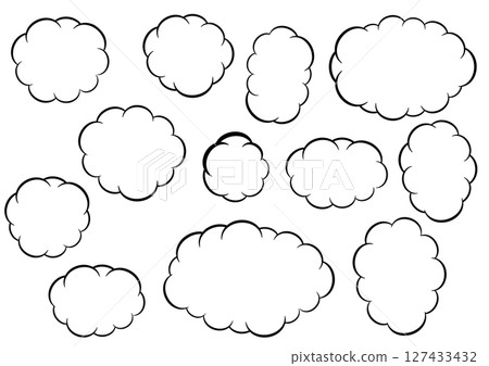 Fluffy speech bubbles Fluffy speech bubbles 127433432
