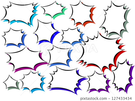 American comic style emphasis balloon set 127433434