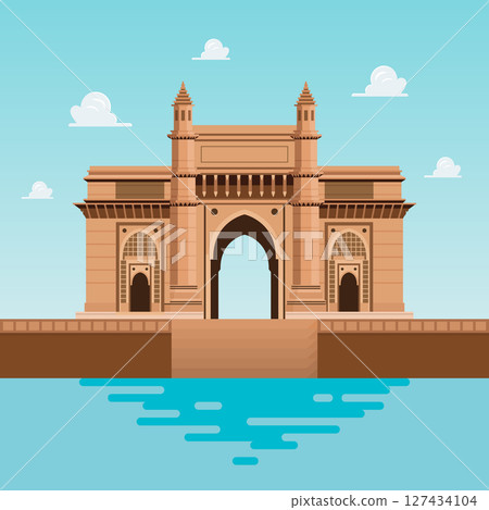 Gateway Of India against the sky. Mumbai Bombay. 127434104