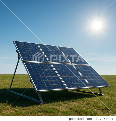 Solar panels with solar panels installed 127434284