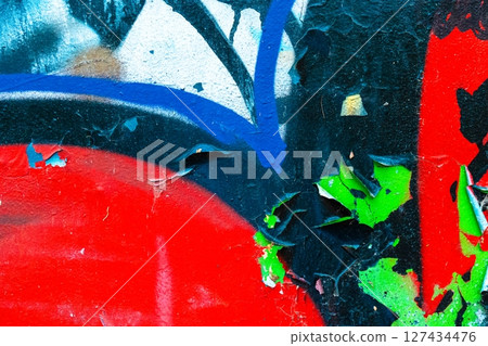 Peeling Graffiti Texture in Bold Urban Colors for 90s Street Art Vibes Peeling Graffiti Texture in Bold Urban Colors for 90s Street Art Vibes 127434476