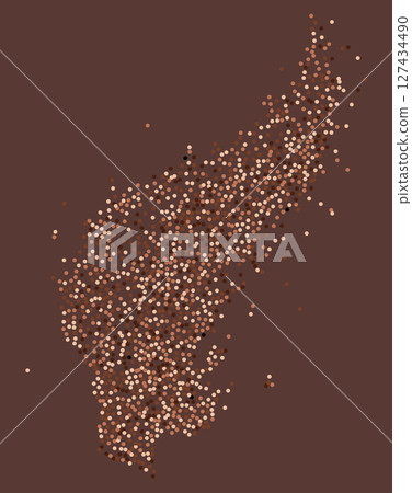 Brown particles flow Brown particles flow 127434490