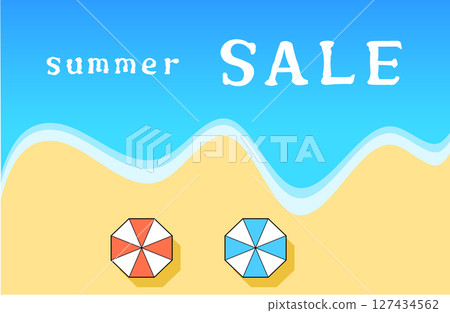 Summer sea background summer sale 127434562