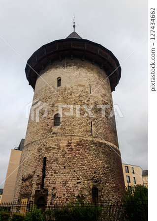 The keep of Rouen Castle, now known as the Tour Jeanne d'Arc in Rouen, France 127434662