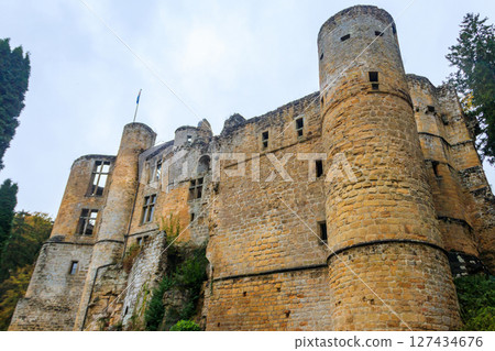 Ruins of the medieval Beaufort castle, Luxembourg 127434676