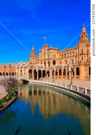 Plaza de Espana (Spain square) in Seville, Andalusia, Spain Plaza de Espana (Spain square) in Seville, Andalusia, Spain 127434708
