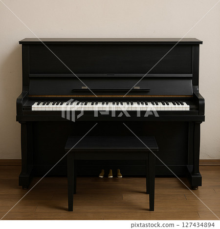 舊鋼琴鍵盤 舊鋼琴鍵盤 127434894