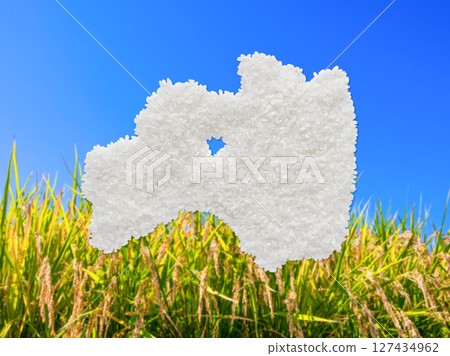 Fukushima Prefecture map made from rice Fukushima Prefecture map made from rice 127434962