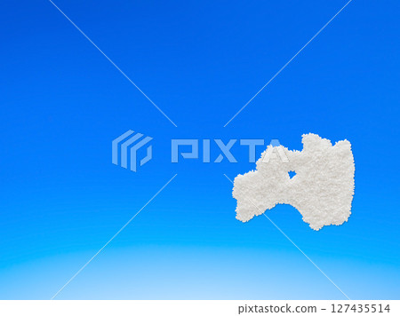 A map of Fukushima Prefecture made from rice 127435514