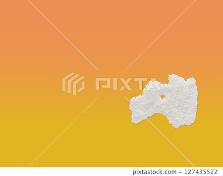 A map of Fukushima Prefecture made from rice 127435522