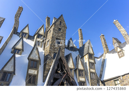 Osaka, Japan - Dec 30,2022 : The Wizarding World of Harry Potter in Universal Studios Japan  in Osaka, Japan on Dec 30,2022. 127435860