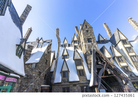 Osaka, Japan - Dec 30,2022 : The Wizarding World of Harry Potter in Universal Studios Japan  in Osaka, Japan on Dec 30,2022. 127435861