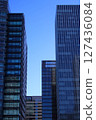 Buildings and blue sky, urban landscape image 127436084