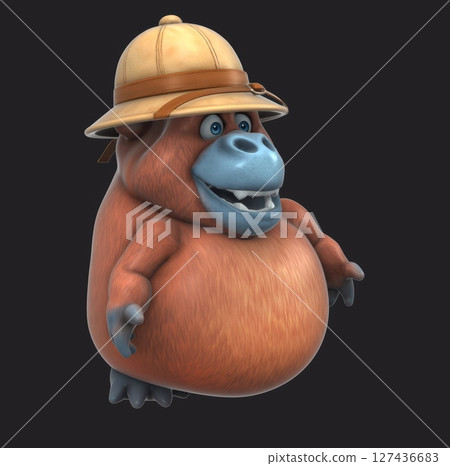 Fun 3D cartoon safari orang outan (on alpha) Fun 3D cartoon safari orang outan (on alpha) 127436683