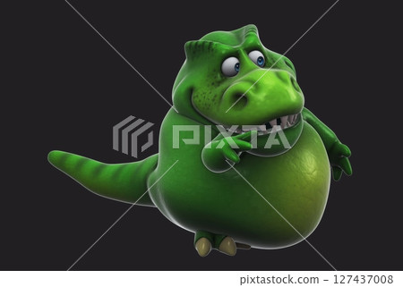 Fun 3D cartoon dino talking (with alpha channel) 127437008
