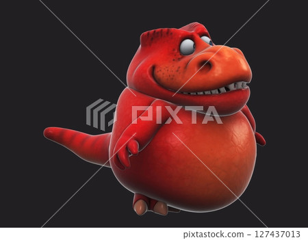 Fun 3D cartoon dino talking (with alpha channel) 127437013