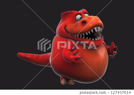 Fun 3D cartoon dino talking (with alpha channel) 127437014