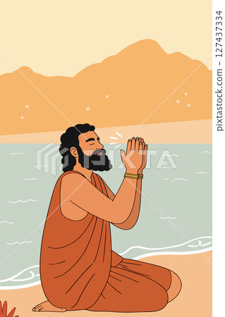 Man Showering in Water Man Showering in Water 127437334