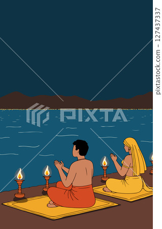 Evening Ganga Aarti Ceremony Evening Ganga Aarti Ceremony 127437337